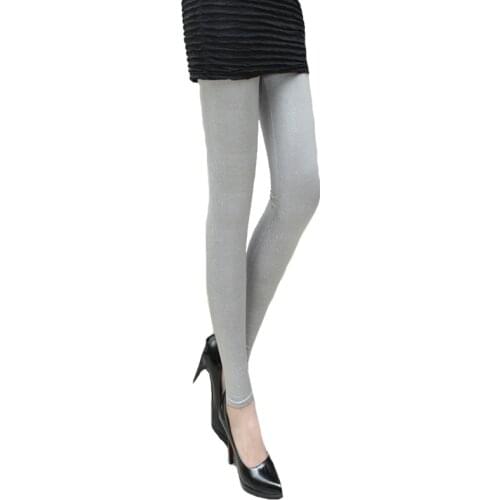 YRRETY Snakeskin Pattern Leggings Stretch Women Skinny Black Gray Punk Pink White Knitted Ankle-Length Polyester Solid Pants