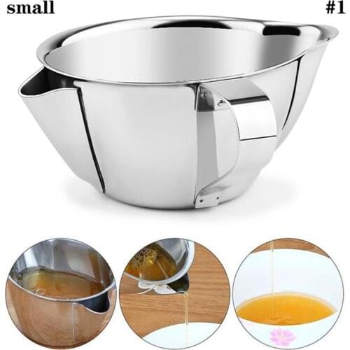 Multi-Use Stainless Steel Gravy Oil Soup Fat Separator Grease Oiler Filter Strainer Bowl Home Kitchen Cooking Tools