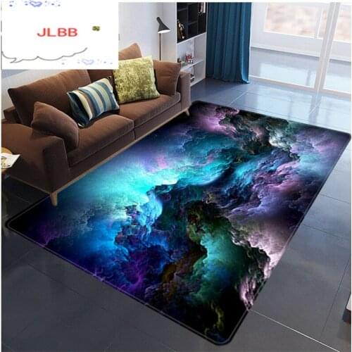 3D Printed Carpets Soft Flannel Area Rugs Parlor Colored Cloud Mats Rugs Anti-slip Rug Thin Carpet for Living Room Bedroom Decor