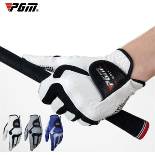 PGM 1PCS Micro Fiber Soft Golf Gloves Men Left Hand Particles Breathable Sports Grip Anti-skidding Mittens Full Finger Gloves