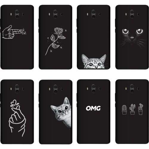 QAQsam 5.9inch Soft Silicone For Huawei Mate 10 Case Cover Painting Matte Phone For Huawei Mate 10 Pro Cases Funda