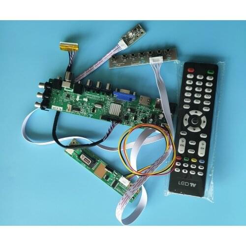 Kit For N141I3-L05/N141I3-L01 HDMI LCD Panel DVB-T2 DVB-T 30pin Controller board 1280X800 TV VGA USB remote 1 CCFL Digital 14.1"