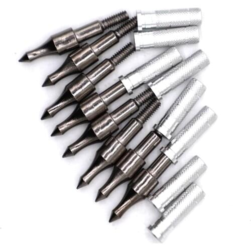 50pcs Archery Point Arrowheads metal Target Broad head Arrowhead With Aluminum Insert For Archery Arrows