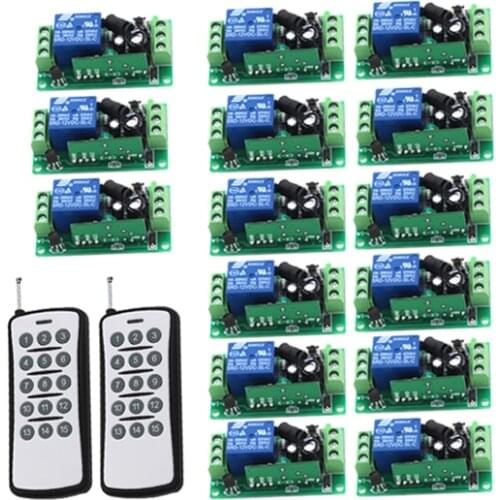 New DC9V 12V 24V Wireless RF Remote Control Switch Transmitter Receiver 10A Relay 1CH Remote Controller 315MHz 433Mhz
