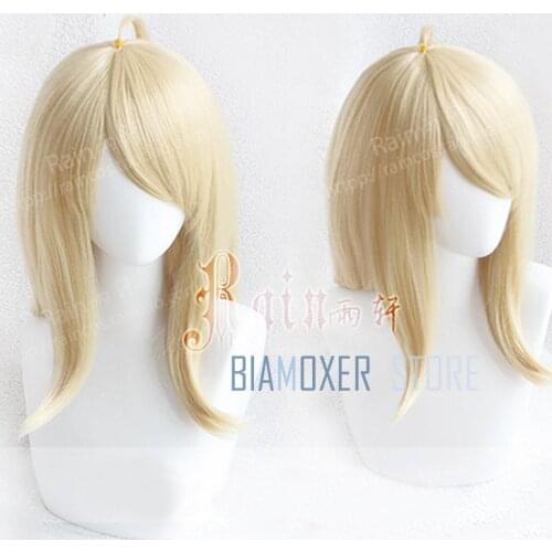 Biamoxer Danganronpa V3 Pianist Akamatsu kaede Cosplay Wigs Long Soft Golden Blonde Heat Resistant Cosplay Costume Wig