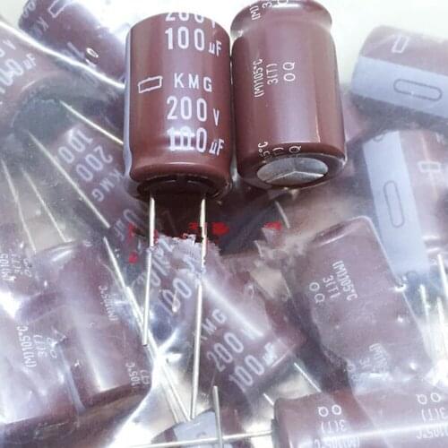 CAP Switching US 200V 100UF Size: 16*25 mm NIPPONCHEMI-CON High frequency low resistance new and original 10pcs/lot