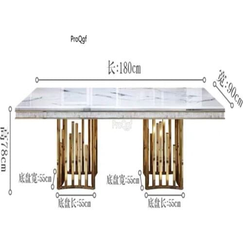 Prodgf 1 Set 180*90cm luxury series ins marble dining table