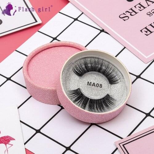 Professional Mink Eyelashes MA08 Handmade Eye Makeup Tool Reusable False Eyelashes 3D Mink Full Strip Lashes