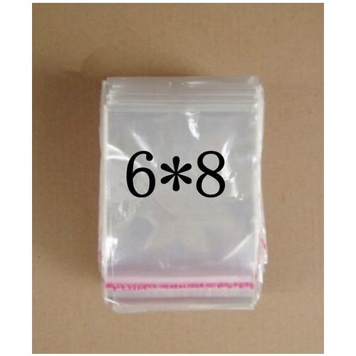 1000pcs 6*8cm Clear OPP Bag Transparent Self Adhesive Resealable Opp Poly Cellophane Food Candy Jewelry Gift Bags Packing Plas