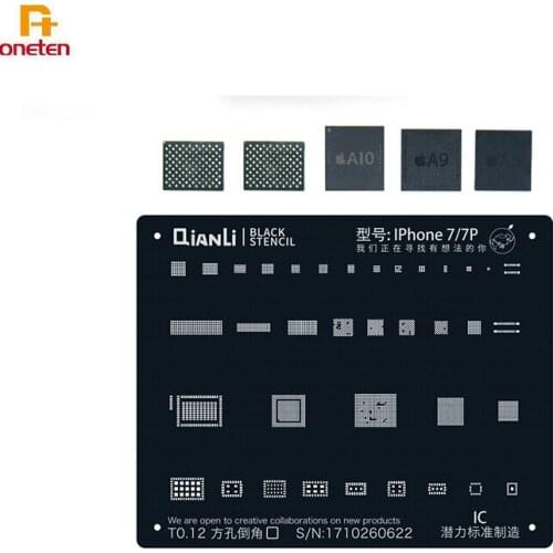 Qianli Black BGA Reballing Stencil For iPhone 11promax XS XR XSMAX 8P 8G 7P 6P Nand WIFI Chip Hole Planting Net