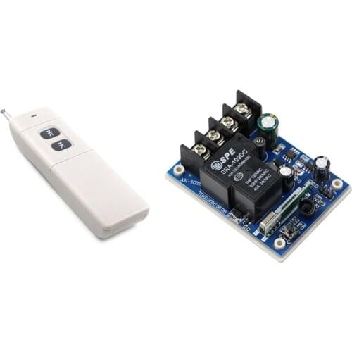 DC 12V 24V 36V 48V 1CH Relay Wireless Remote Control Switch Remote Switches System Receiver & Long Range Transmitter 315/433Mhz
