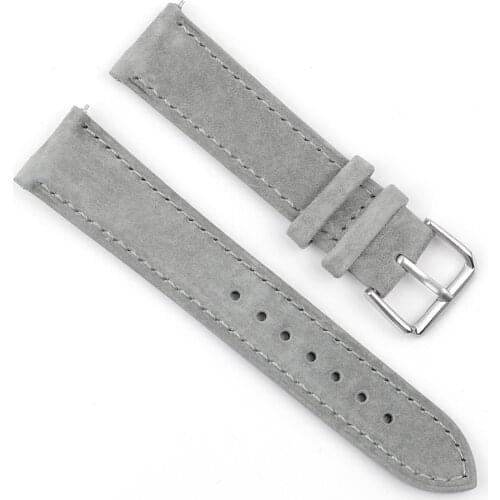 Men Women Watch Band Genuine Leather Straps 18mm 20mm 22mm 24mm Watch Accessories High Quality Suede Vintage Watchbands KZSP01