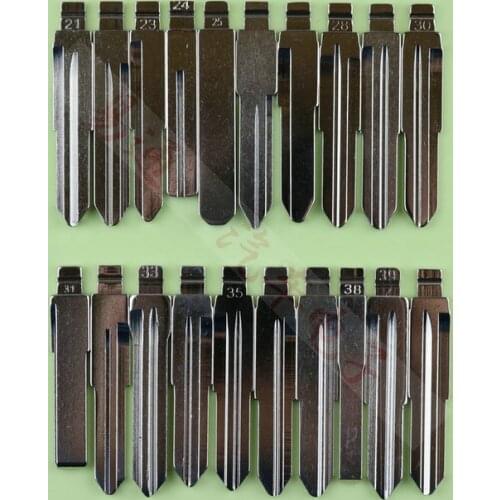 20Pcs/Lot Folding key blade Full Types Car key embryo replacing the key head Remote Key Blade Original Slot Type A NO 21-40