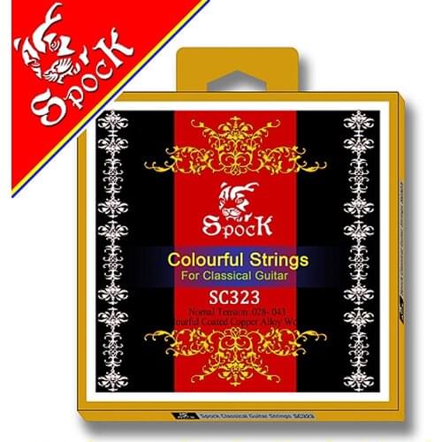 Spock SC323 Colorful Classical Guitar Strings 028-043 inch Colorful Coated Copper Color Alloy Wound Colorful Nylon Core