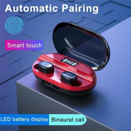 TWS-204 Wireless Headphones Bluetooth 5.0 Earphones 9D Stereo Music Headset Waterproof Sport Earbuds Headphones for Smartphone