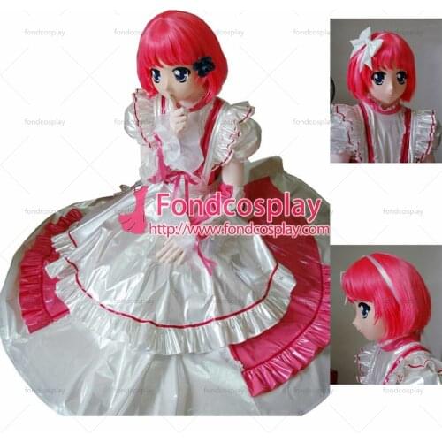 Lockable Sissy maid PVC dress vinyl Uniform cosplay costume Tailor-made[G1437]