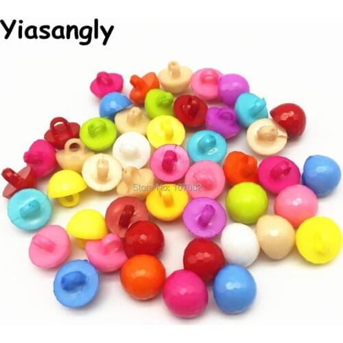 1000pcs Mixed Plastic 11mm Round Buttons Shank Baby Girl Dress Shirt Sewing Accessories Button