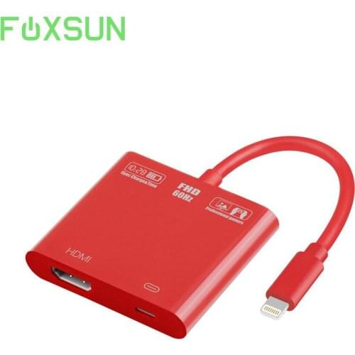1080P 8 pin for Lightning to HDMI-compatible Female Video Adapter for Lightning Charging Cable,for Lightning Digital AV Adapter