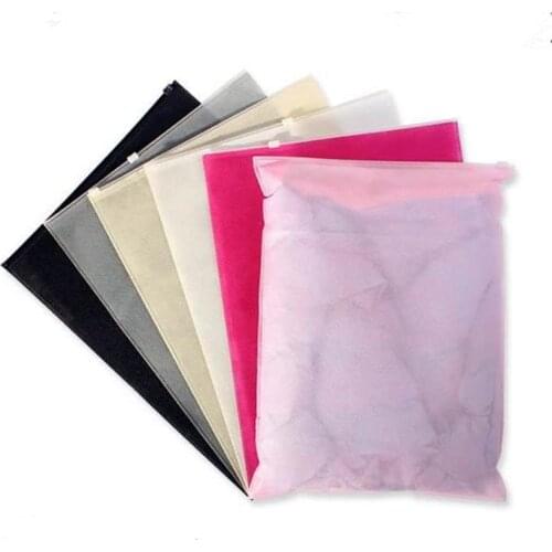 30*40cm Portable Travel Set Cosmetics Clothes Lingerie Bag Transparent Plastic Storage Bag Self Sealed Zipper F20173299