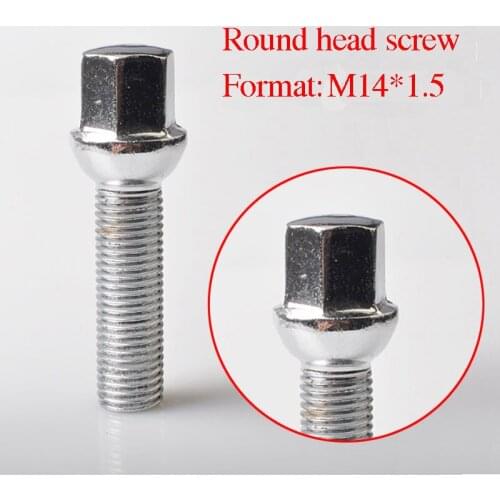 5Pcs/set M14x1.5 Wheel 40mm/45mm Shank Length Round Seat Extended Alloy Lug Bolts
