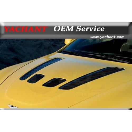 Car-Styling Auto Accessories Dry Carbon Fiber Hood Bonnet Vents 4 Pcs Fit For 2006-2015 V12 Vantage OEM Style Hood Vents