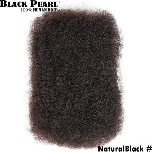 Black Pearl Brazilian Remy Hair Afro kinky Curly Bulk Human Hair For Braiding 1 Bundle 50g/pc Natural Color Braids Hair No Weft