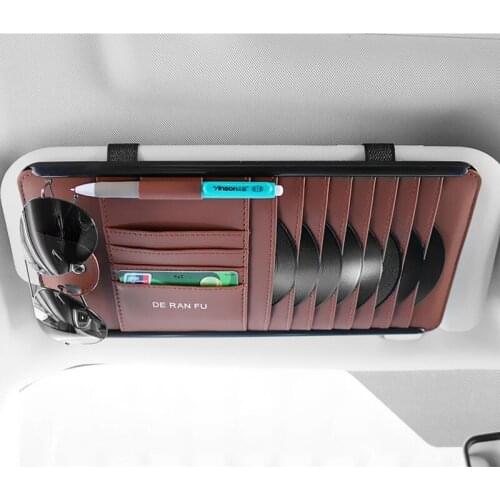 New CD Case Car CD Storage Bag Multifunction Sun Visor CD Clip CD Sleeve Hot Sell