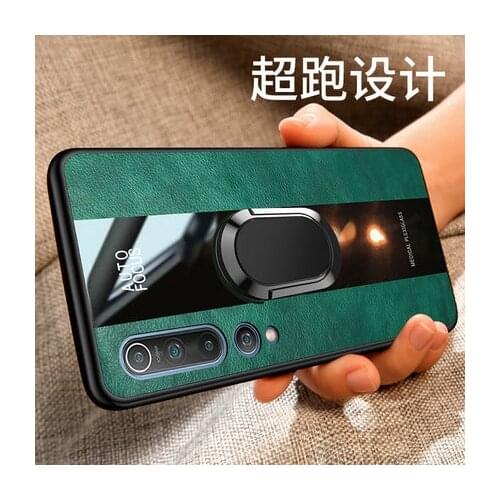 For Xiaomi Mi 10 Pro Case Luxury Soft Silicone Plexiglass With Ring Stand Magnet Back Cover Case for xiaomi mi note 10 Pro