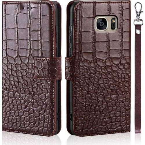 Flip Phone Case for Samsung Galaxy Note FE Cover Note 7 N9300 cases Crocodile Texture Leather Coque Wallet Capa Card Holder