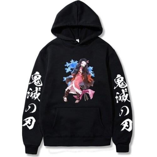 Demon Slayer 2021 Mens Hoodie Couple Long Sleeve Spring Fashion Sweatshirt Japanese Style Streetwear Hip Hoodie