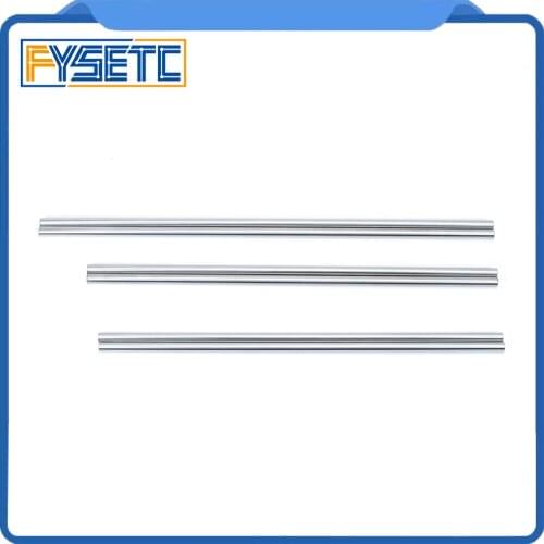 2 sets Prusa i3 MK3 Hardened Smooth Rods Kit 6pcs 3D Printer Smooth Rod Pack OD 8mm Linear Shaft Optical Axis Chrome Plated