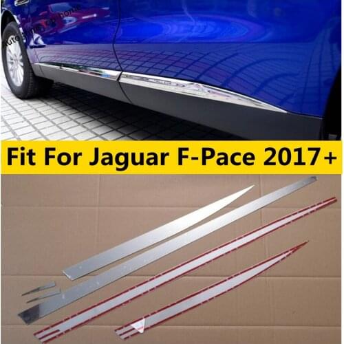 Car Door Body Molding Strip Streamer Cover Trim Accessories For Jaguar F-Pace 2017 2018 2019 2020 Stainless Steel Exterior Kit