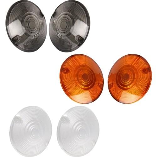 Motorcycle Smoke/Clear/Orange/Red Turn Signal Light Lens Cover 2PCS For Harley Touring Road Electra Glide Road King FLHR Softail