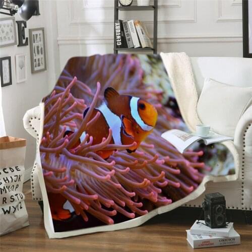 Throw Blanket Massage Stones with Daisy and Wisteria with the Seabed Foliage Meditation Warm Microfiber