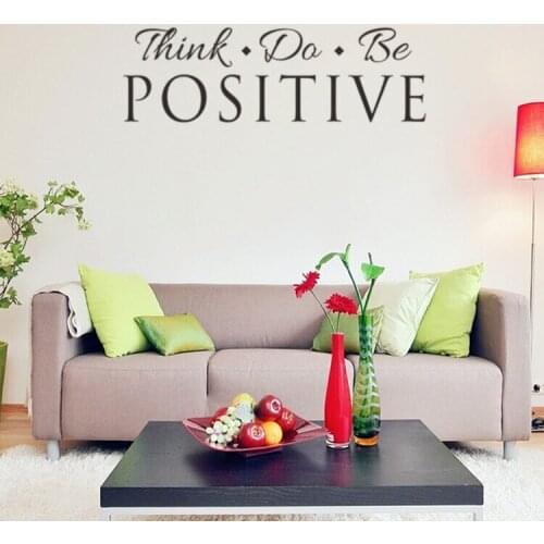 Fashion Hot Sales 57x18cm Think Do Be Positive Inspirational Quote Wall Decal Vinyl Sticker Art Saying DIY