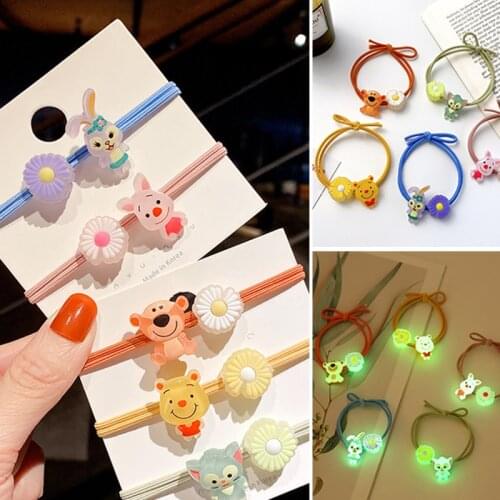 Fashion Girls Cute Luminescent Electric Coil Elastic Hair Bands Children Lovely Scrunchies Rubber Bands Kids Hair Accessories