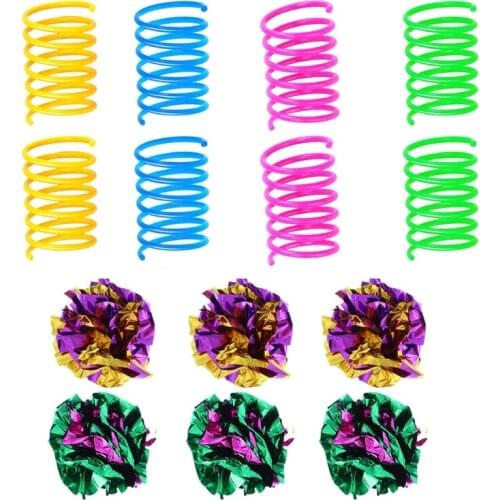 Cat Crinkle Balls Spring Toys Lightweight and Suitable for Multiple Cats’ Play Convenient for Pets to Carry Gift for Pet