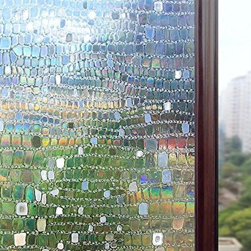 200cm Long No-Glue Opaque Mosaic Frosted decorative Window Films PVC Static Cling Self adhesive Privacy Glass Window Stickers