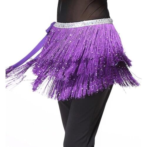 2017 New Arrivals Women Belly Dance Clothing Accessories Tassel Belts Belly Dance Hip Scarf Sequins Belts