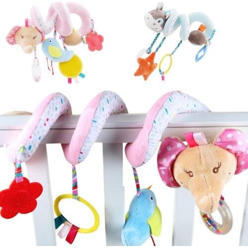 Newborn Toys For Ababy Animal Elephant Donkey Baby Crib Revolves Around Bed Strollers For Dolls Playing Toy Hanging Rattles