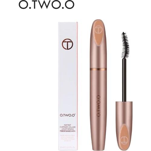 O.TWO.O New 3D Silk Fiber Eyelash Black Mascara Waterproof Long Lasting For Eyelash Extension Black Thick Lengthening Eye Lashes