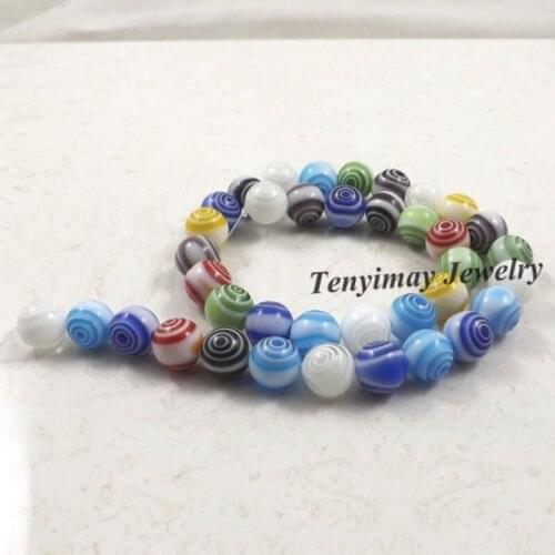 Wholesale 250pcs 10mm Whirlpool Glass Loose Beads Cheap DIY Beads Free Shipping