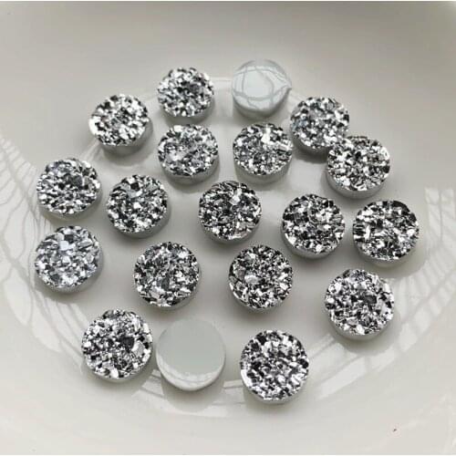 Wholesale 500pcs 8mm Resin ore Round Rhinestones Flatback Stones And Crystals DIY Wedding Jewelry Accessories -R30