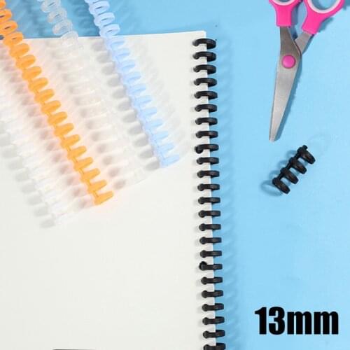 13mm Binding Plastic Strip 30 Holes DIY Spiral Ring Coil Notebook Notepad Paper Binders Loose-leaf Booking Binder For School Kid