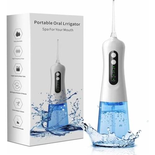 2021 New Portable Water Flosser 300ML Oral Irrigator Waterproof Water Thread For Teeth Rechargeable Dental Water Jet