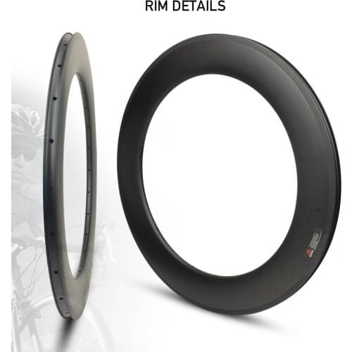 Time Trial Bike Carbon Rims 88mm Carbon Fiber Rims Triathlon Bicycle Carbon Rims With 3k Matte Tubular/Clincher/Tubeless
