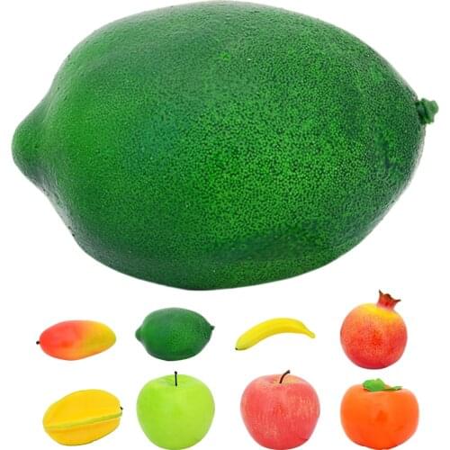 Lifelike Simulation Fruits Decorative Plastic Solid Artificial Fruit Cabinet Home Decor Party Fake Fruit Model Mold Photo Prop