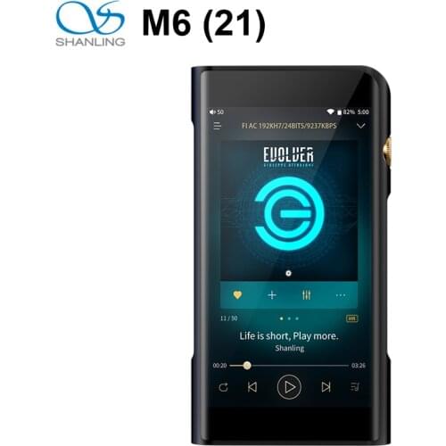 SHANLING M6 21 Version MQA Support Portable Hi-Res Music Player DSD512 32bit/768kHz Dual ES9038Q2M DAC 3.5/2.5/4.4mm Outputs