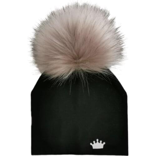 Baby boy hat newborn cotton hats baby pom pom crown photo props childrens kids hat boy accessories toddler cap bonnet