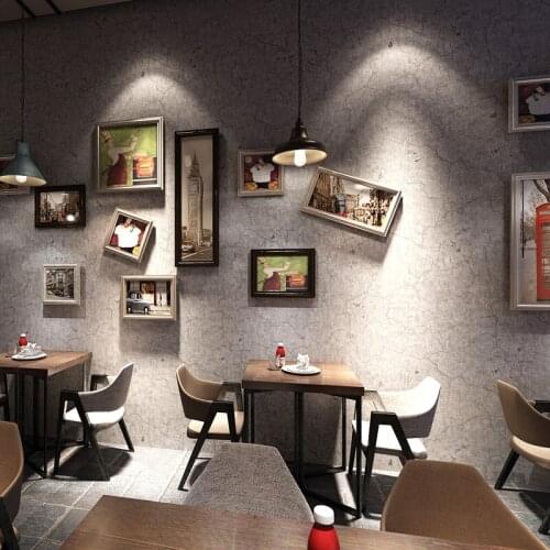 Beibehang Modern Chinese Pure Color Concrete Gray Wallpaper Wallpaper Clothing Shop KTV Club Industrial Wind Grey Wallpaper